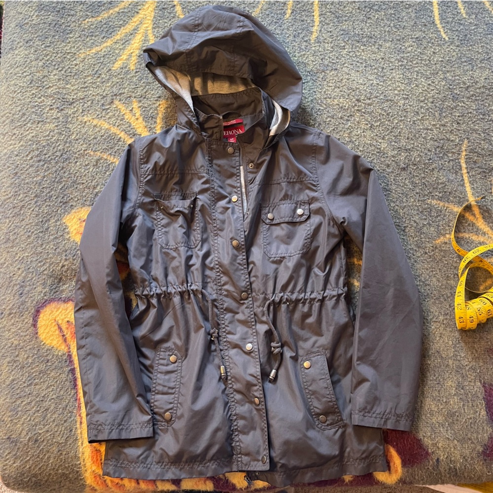 Target rain jacket size small grey